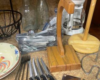 More Silverware, Fondue Forks, J Henkles Steak Knives, Mr Coffee Coffee Pot