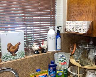 Hen Planter, Roster Salt Pepper, Spice Set Some Damage