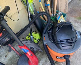 Shop Vac, Weed eater, Yard Tools