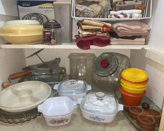 Cornflower Blue and Spice of Life Casseroles dishes, Tupperware,  Kitchen  Towels , Frankoma Vegetable Dish