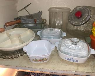 Cornflower Blue and Spice of Life Casserole Dishes, Tupperware, and more