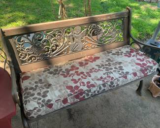 Wood & Metal Angel Bench