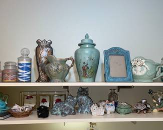 Vintage Figurines, Cats, Birds