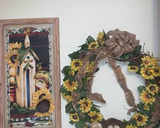 Wreath Sunflowers & Sunflower Print