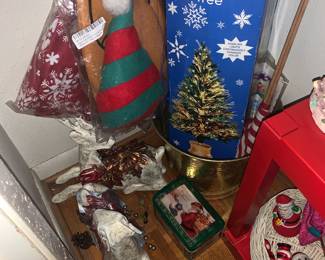 Fiber Optic Tree, Paper Mache Deers