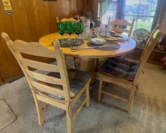 White oak table with 4 Chairs Sold