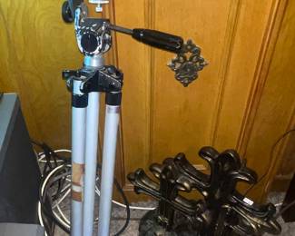 Sturdy Camera Tripod, Cross Statue 