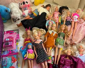 Variety of Barbie Dolls Vintage 1980s and 1990’s mostly 