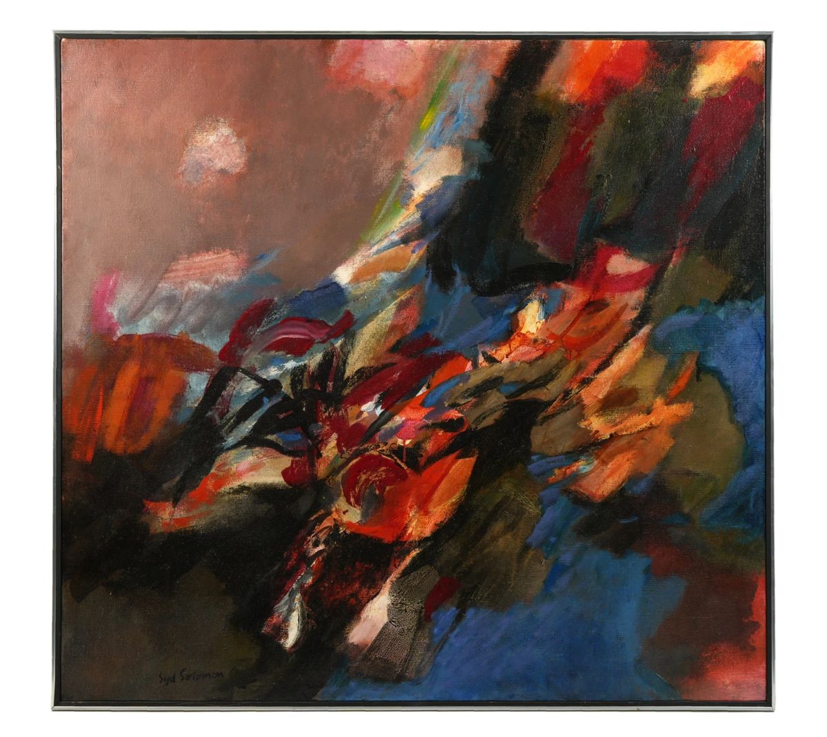 Lot 37: Exhibited Syd Solomon Refuge Abstract Painting