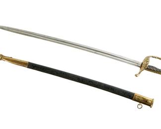 Lot 157: French Model 1837 Naval Officers Sword Coulax