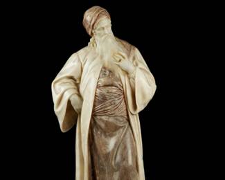 Lot 151: After Adolf Jahn Alabaster Nathan the Wise Statue