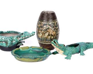 Lot 333: Four Piece Florida / American Art Pottery