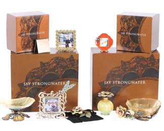 Lot 308: Seven piece Jay Strongwater Objets De Virtu