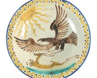 Lot 26: Exhibited Wilhelm Hunt Diederich Faience Bowl