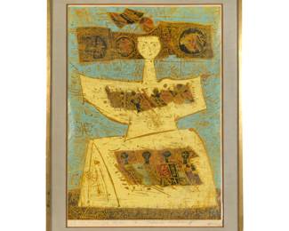Lot 241: 1967 Mersad Berber Hellenic Terracotta III Woodcut