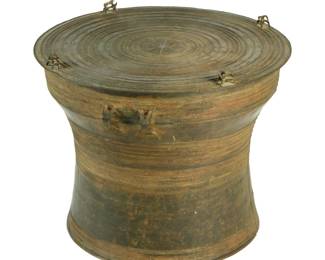 Lot 252: Bronze Burmese Karen Rain Drum