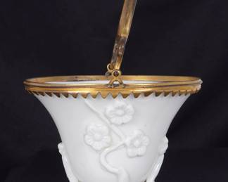 Lot 231: Chinese Blanc de Chine Brass Mounted Libation Cup