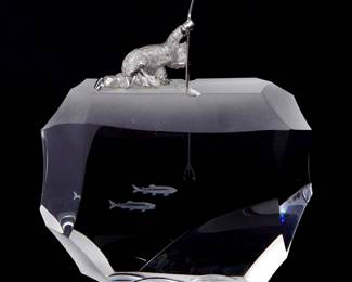 Lot 106: James Houston for Steuben Arctic Fisherman