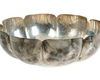 Lot 237: Sanborns Engraved Mexican Sterling Silver Bowl