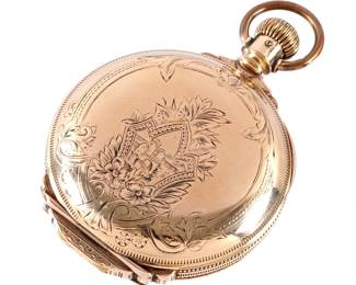 Lot 95: Zerach Six Time Zone Gold Filled Pocket Watch
