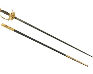 Lot 141: William IV British Court Sword and Scabbard