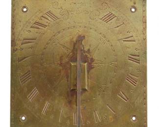 Lot 130: 18th Century S. Saunders Engraved Bronze Sundial