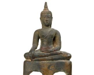 Lot 84: Peng Seng Sukothai Bronze Seated Buddha