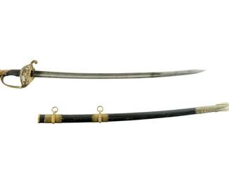 Lot 126: Civil War Model 1850 Staff & Field Officers Sword