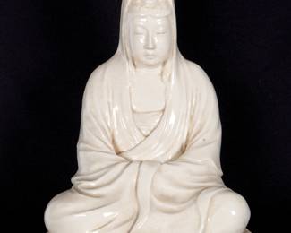 Lot 230: Chinese Blanc de Chine Figure of Guanyin