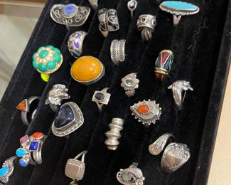 Sterling rings. We have really beautiful jewelry in the shop. 