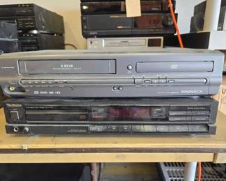 #1034 • Technics Disc Player SL-P220 and Magnavox DVD/VHS Player MWD2205
