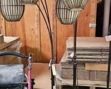 #4086 • 2) 7' Floor Lamps with Matching 34" Tall Lamp
