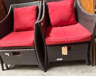 #5542 • 2 Lawn chairs & Footrests
