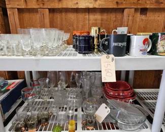 #1560 • Glassware, Mugs, Glasses, Pyrex and Anchor
