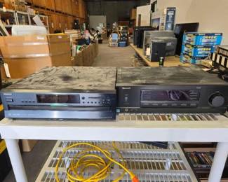 #1028 • Onkyo Compact Disc Changer DX-C390 and Sherwood Stereo Receiver RX-4105
