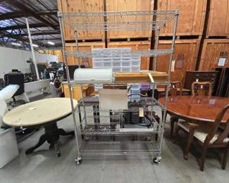 #5534 • Metal Rolling Rack
