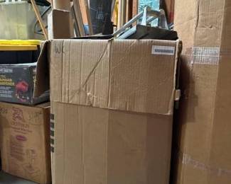 #3146 • Box of Electrical Metallic Tubing & Johnson Ruler & Sheet Metal & Work Material
