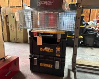 #3060 • DeWALT 3 Plastic Toolbox & Animal Cage & LizardSkin Car Detailing Kit
