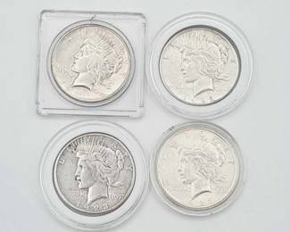#616 • (4) 1921-1924 Liberty Silver Peace Dollars
