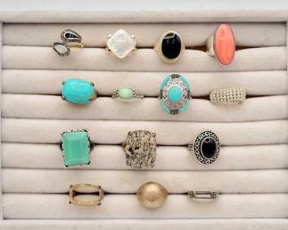 #504 • (14) Sterling Silver Rings, 98g

