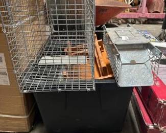 #3186 • Small & Big Animal Traps & Tote of wood Shelf’s & More
