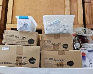 #1608 • 4 Cases of Lightbulbs and Totes of Loose Lightbulbs
