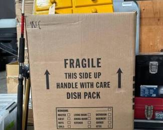 #3026 • Box Lot with Toolbox & Tool Such as Screwdriver Hammer Batteries & more
