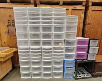#5006 • 12Plastic Storage Cubbies and 1 Plastic Rack
