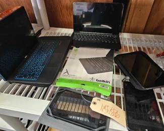 #1599 • 3 Tablet, 2 Laptops, Cases and Belkin Keyboard

