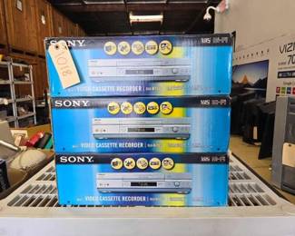 #1018 • 3 Sony Video Cassette Recorders in Box
