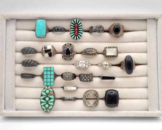 #506 • (24) Sterling Silver Rings, 160g
