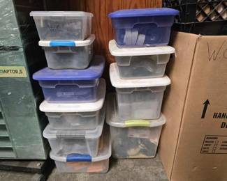 #2114 • (10) Totes of Robotic Components
