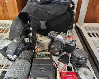 #1596 • 6 Cameras with Lenses and Flash
