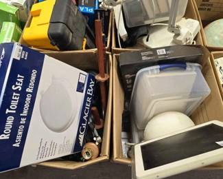 #2512 • 4 Boxes of 3D Printing Filament Desk Lamp Books IMac Desk Top Swords Toilet Seat Lamp Tripod
